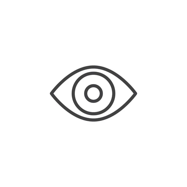 Icono Del Contorno Del Ojo Humano Signo Estilo Lineal Para — Vector de stock