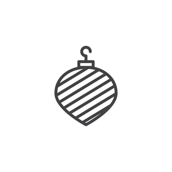 Arbre de Noël jouet contour icône — Image vectorielle