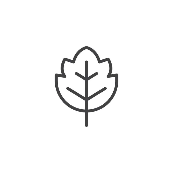 Icono de contorno de hoja de árbol — Archivo Imágenes Vectoriales