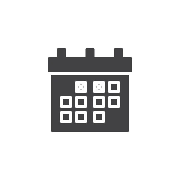 Calendrier Date Icône Vectorielle Panneau Plat Rempli Pour Concept Mobile — Image vectorielle