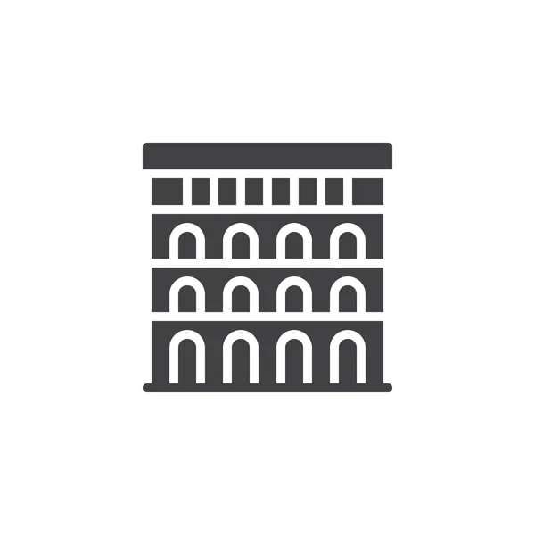 Colosseum Vektor Ikonra Töltött Lapos Jel Mobil Koncepció Web Design — Stock Vector