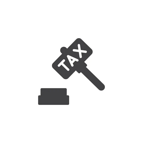 Daňové Kladivo Vektorové Ikony Plné Ploché Znamení Pro Mobilní Koncepce — Stockový vektor