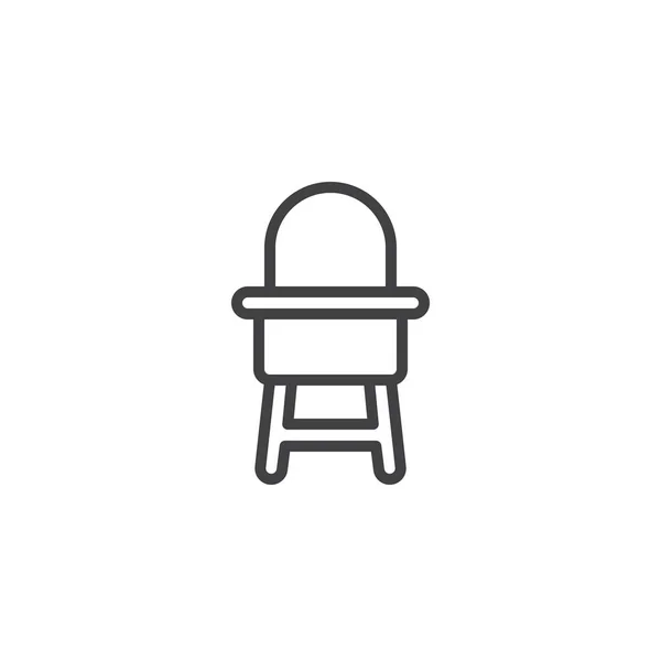 Піктограма контуру дитячого крісла — стоковий вектор