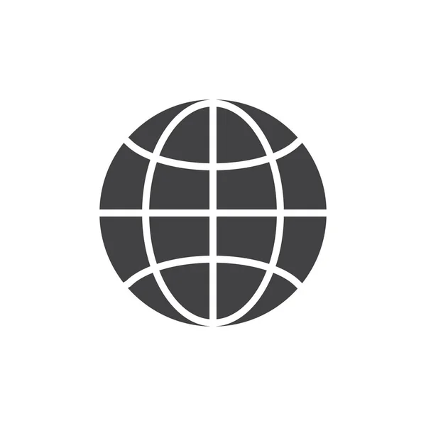 Icono Vectorial Mundial Signo Plano Lleno Para Concepto Móvil Diseño — Archivo Imágenes Vectoriales