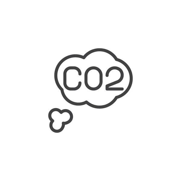 Karbon dioksit anahat simgesini — Stok Vektör