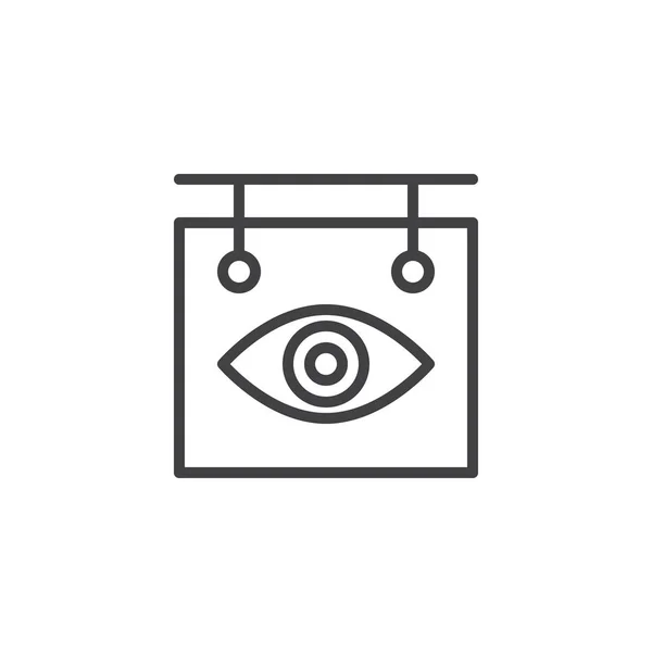 Οφθαλμολογία Πινακίδα Διάρθρωσης Εικονίδιο Γραμμικό Στυλ Σημάδι Για Κινητό Έννοια — Διανυσματικό Αρχείο