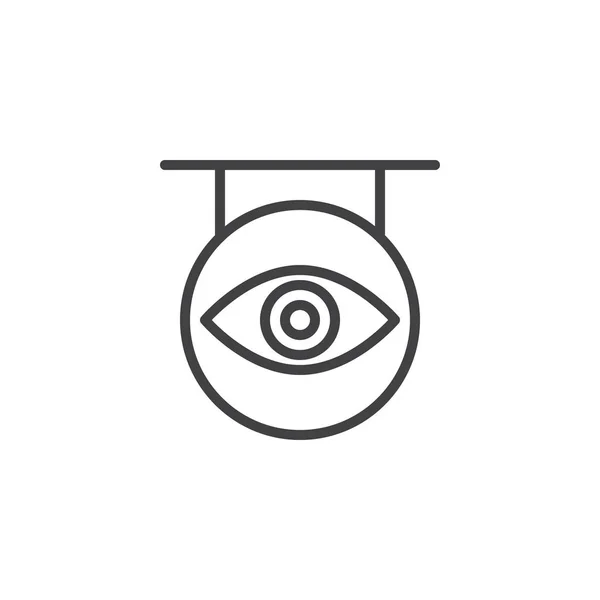 Optometrist Schild Umriss Symbol Lineares Stilschild Für Mobiles Konzept Und — Stockvektor