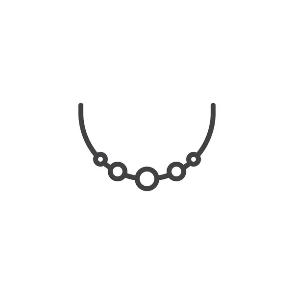 Icône contour collier — Image vectorielle