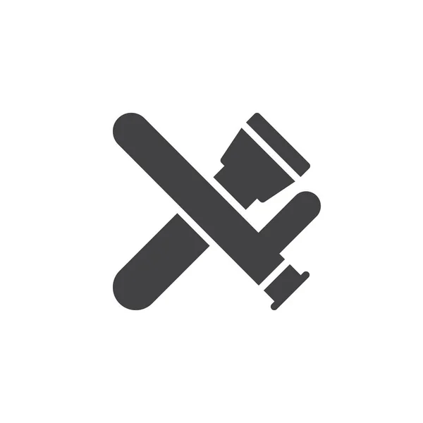 Police baton and flashlight vector icon — Stock Vector
