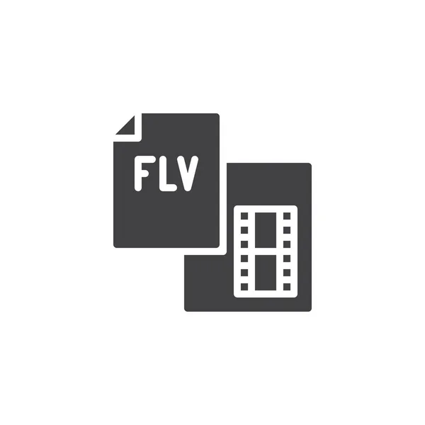 FLV icono de formato de archivo vector — Vector de stock