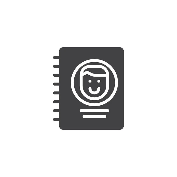 Opmerking boek met vector fotopictogram — Stockvector