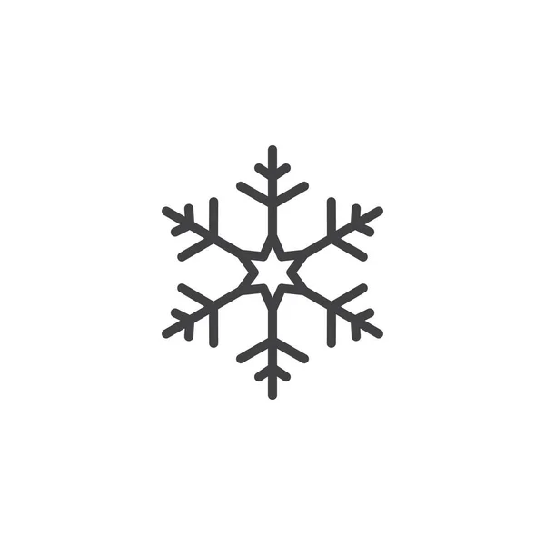 Icono Del Contorno Del Copo Nieve Signo Estilo Lineal Para — Vector de stock