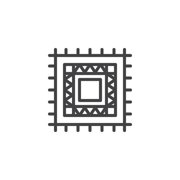 Ornamental Square Rug outline icon