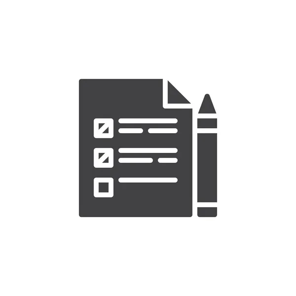 Checklist and pen vector icon — Stock Vector