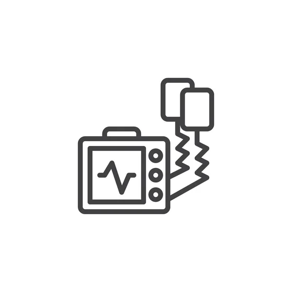 Defibrillator machine outline icon