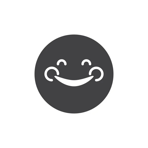 Glücklich Smiley Emoji Vektorsymbol — Stockvektor