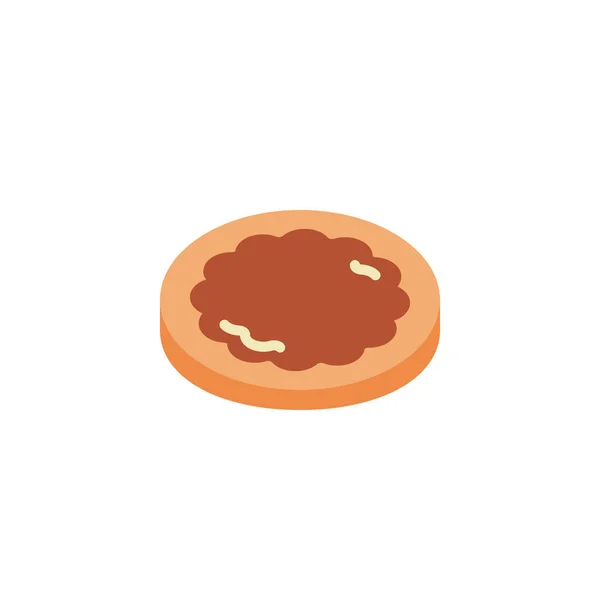 Иконка печенья плоская — стоковый вектор