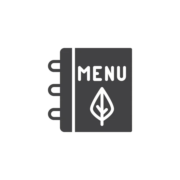 Значок Вегетарианского Меню Заполненный Плоский Знак Мобильной Концепции Веб Дизайна — стоковый вектор