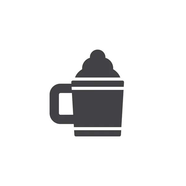 Tasse à boisson au chocolat avec icône vectorielle en mousse — Image vectorielle