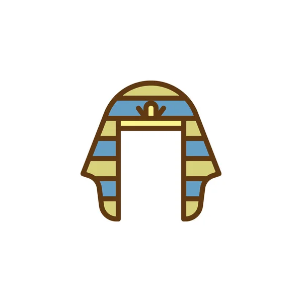 Pharao Hut gefüllte Umrisse Symbol — Stockvektor