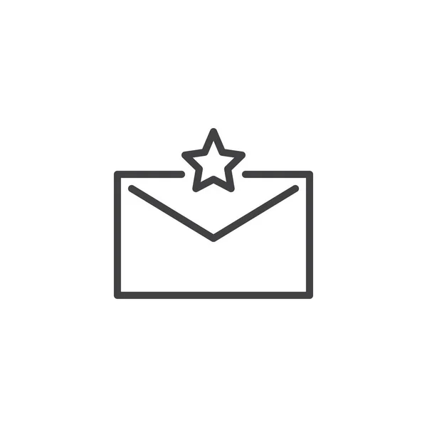 Ícone do esboço do email do marcador — Vetor de Stock
