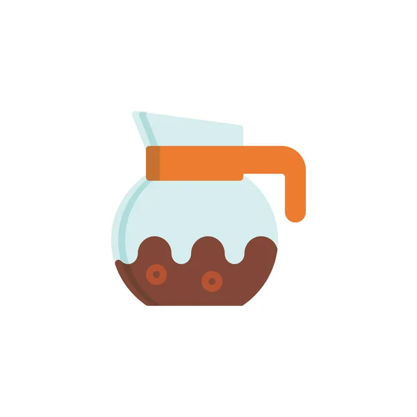 Coffee pot flat icon — Stock Vector