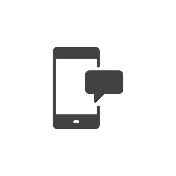 Touch screen telefoon met bericht vector icon — Stockvector