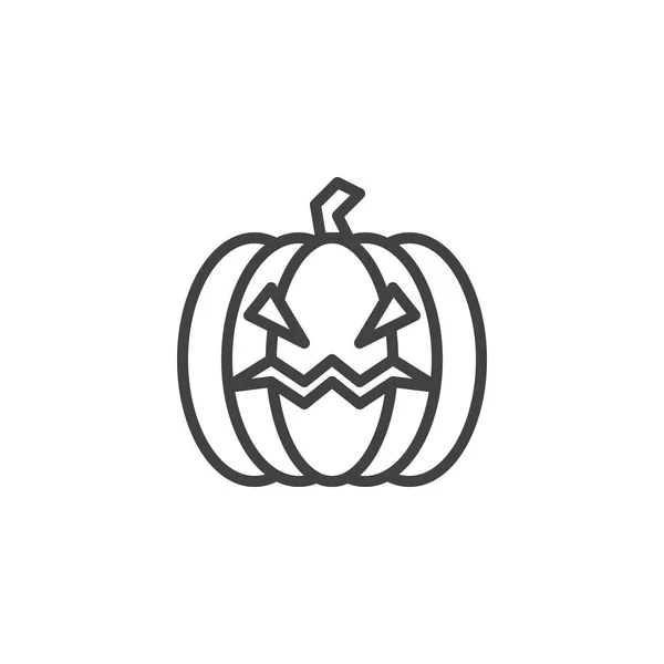 Halloween Kürbis Ikone Lineares Stilschild Für Mobiles Konzept Und Webdesign — Stockvektor