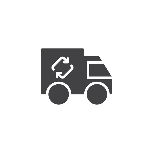 Recyclage camion vecteur icône — Image vectorielle