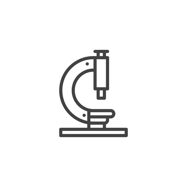 Icono Del Esquema Del Microscopio Signo Estilo Lineal Para Concepto — Vector de stock