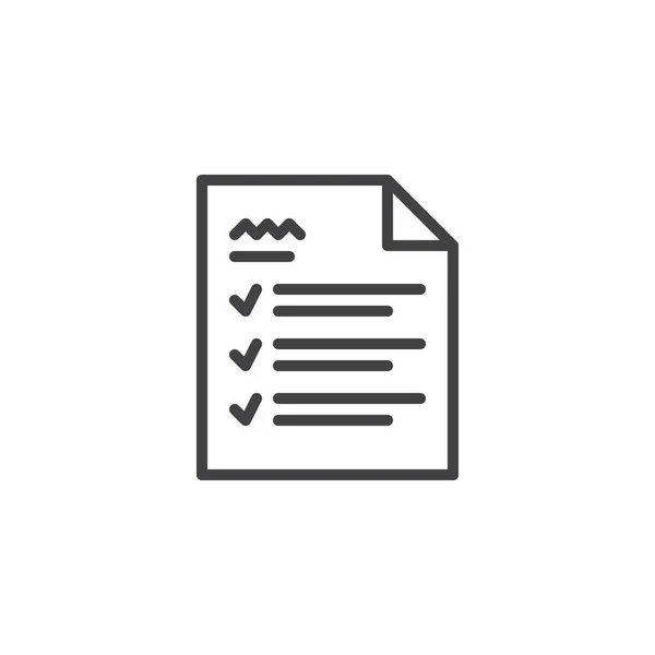 Business planering dokument kontur-ikonen — Stock vektor