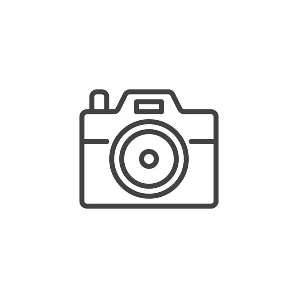 Иконка контура фотокамеры — стоковый вектор