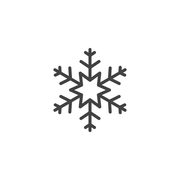 Sneeuwvlok Overzicht Pictogram Lineaire Stijl Teken Voor Mobiele Concept Web — Stockvector