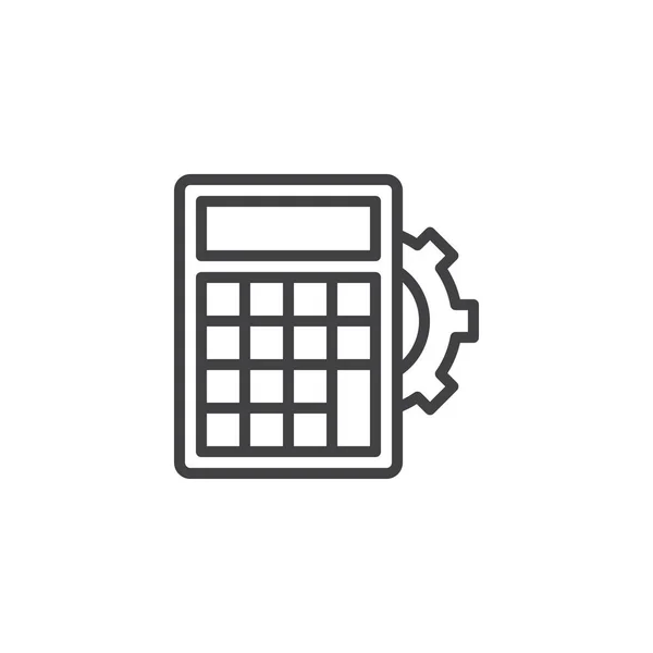 Значок Контура Калькулятора Передач Знак Стиля Мобильной Концепции Веб Дизайна — стоковый вектор