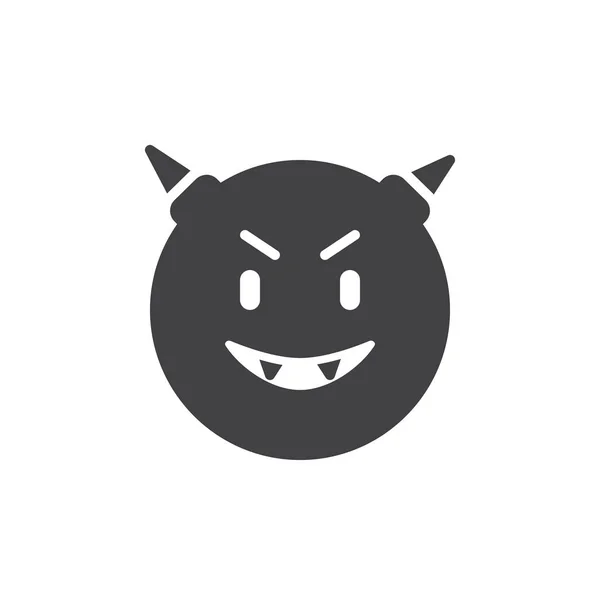 Векторная икона лица дьявола — стоковый вектор