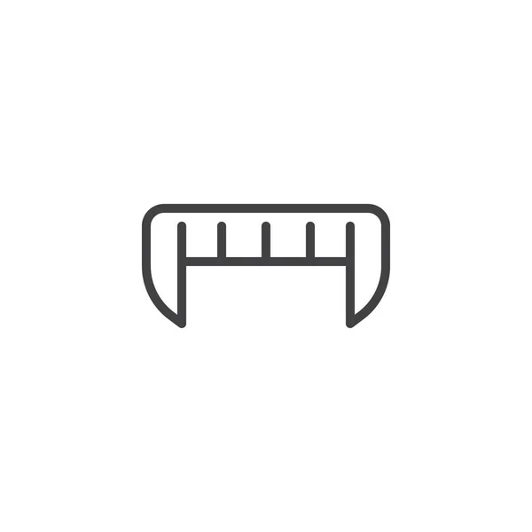 Vámpír fogak szerkezeti ikon — Stock Vector
