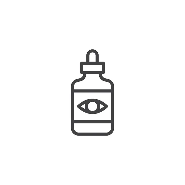 Icono Del Contorno Botella Eye Drop Signo Estilo Lineal Para — Archivo Imágenes Vectoriales