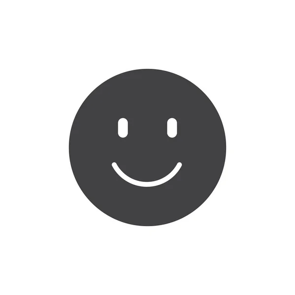 Happy face emoji vector icon — Stock Vector