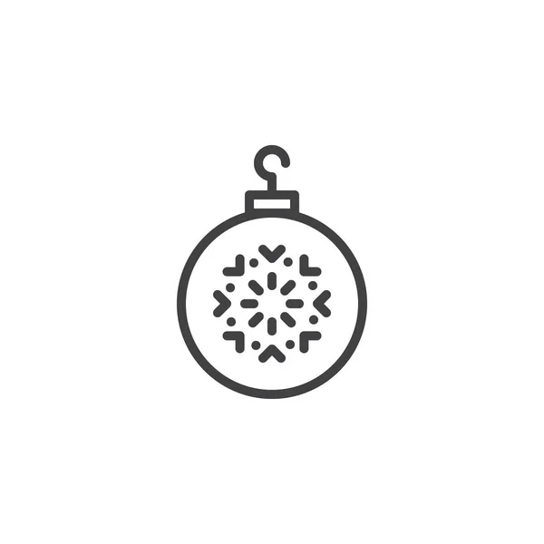 Weihnachtsbaumkugeln-Ikone — Stockvektor