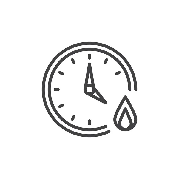 Deadline Outline Icon Lineares Stilschild Für Mobiles Konzept Und Webdesign — Stockvektor