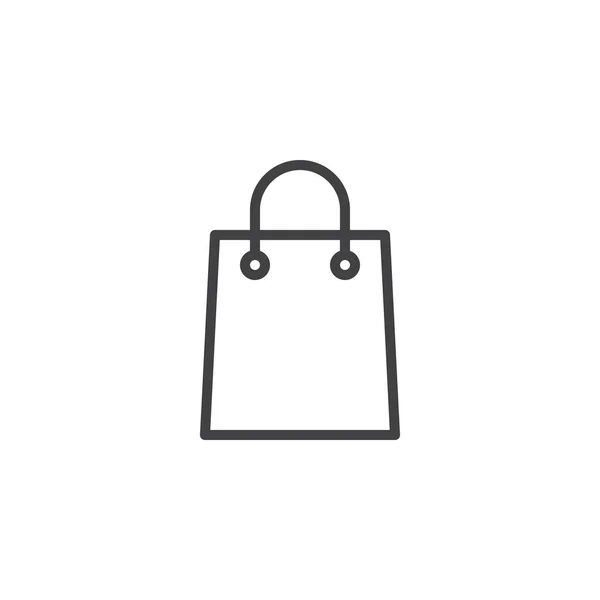 Icono Del Contorno Bolsa Compras Signo Estilo Lineal Para Concepto — Vector de stock