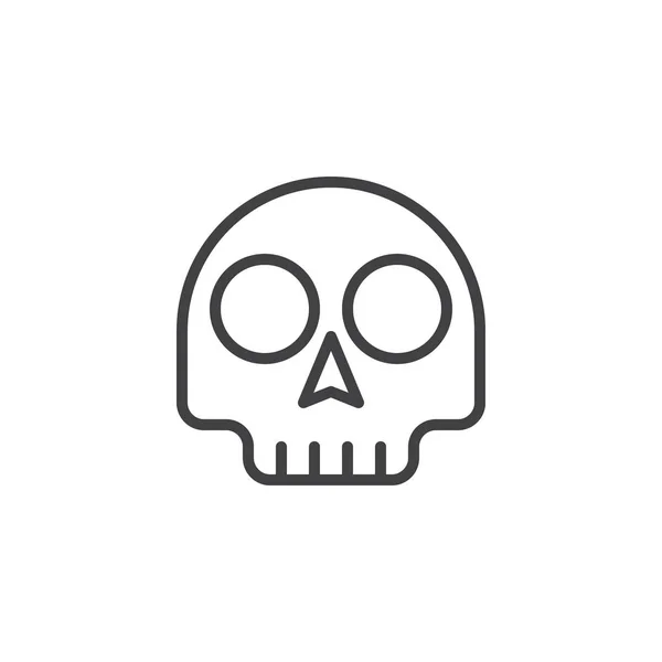 Totenkopf Emoticon Umriss Symbol — Stockvektor