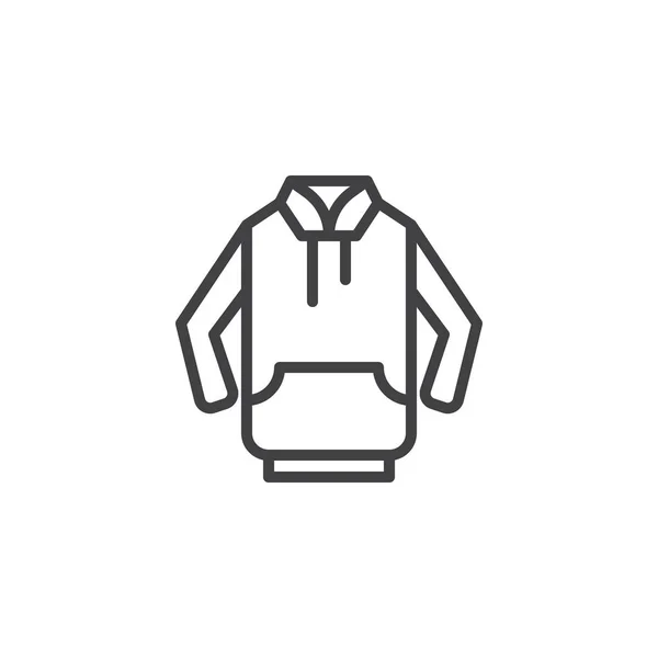 Hoodie overzicht pictogram — Stockvector