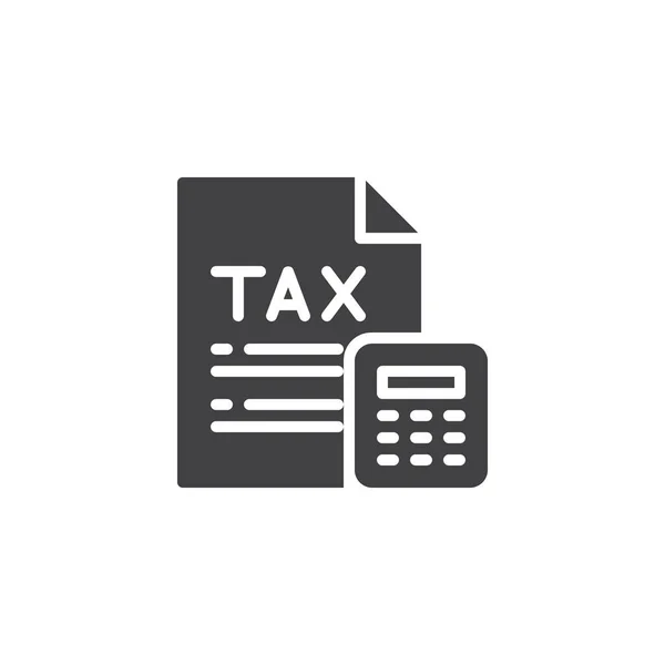 Tax Payment Vector Icon Filled Flat Sign Mobile Concept Web — Stock Vector