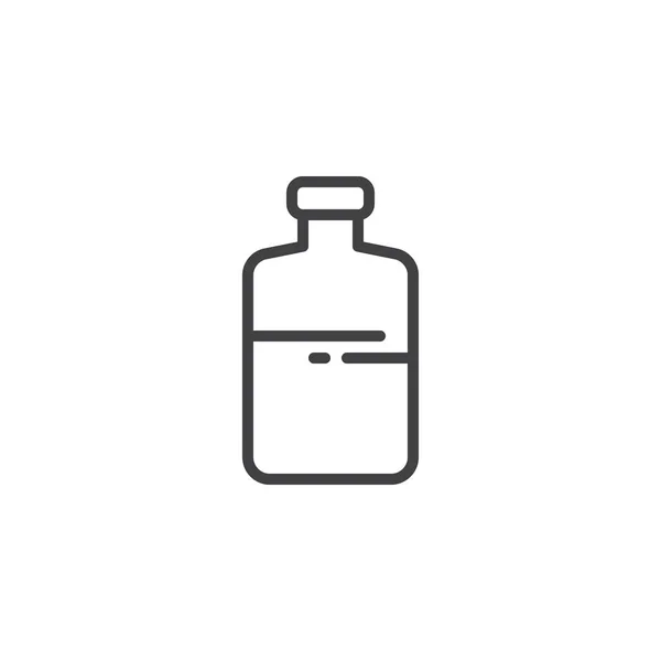 Bottle with liquid outline icon — Stock Vector