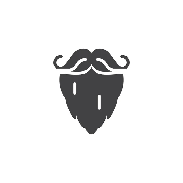 Moustache avec icône vecteur de pain — Image vectorielle