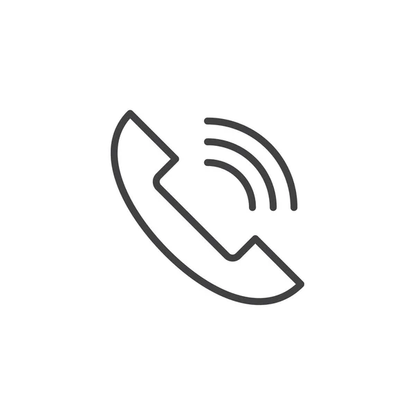 Ikonę konturu telefon — Wektor stockowy