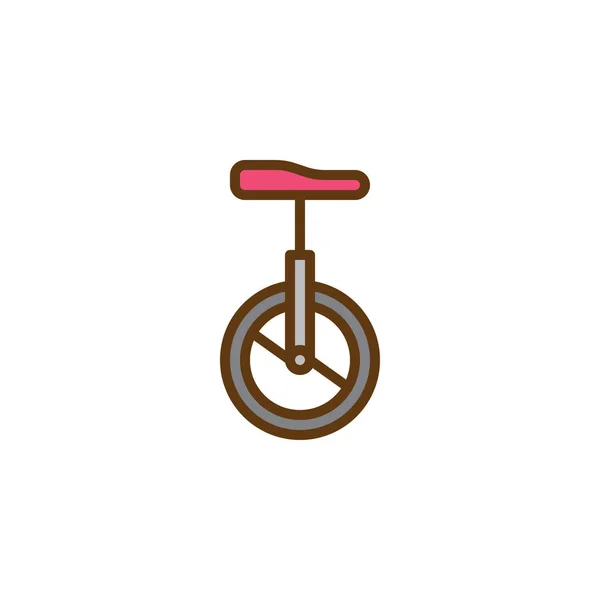 Monocycle Gevulde omtrek pictogram — Stockvector