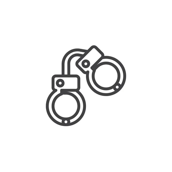 Handcuffs outline icon — Stock Vector