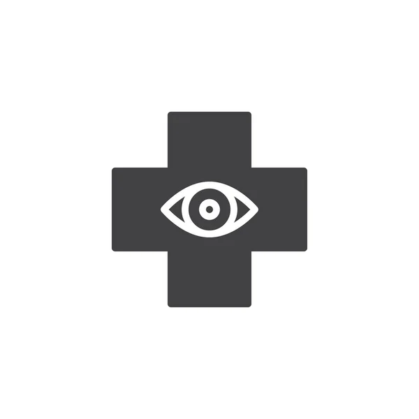 Eye Hospital Vektorové Ikony Plné Ploché Znamení Pro Mobilní Koncepce — Stockový vektor